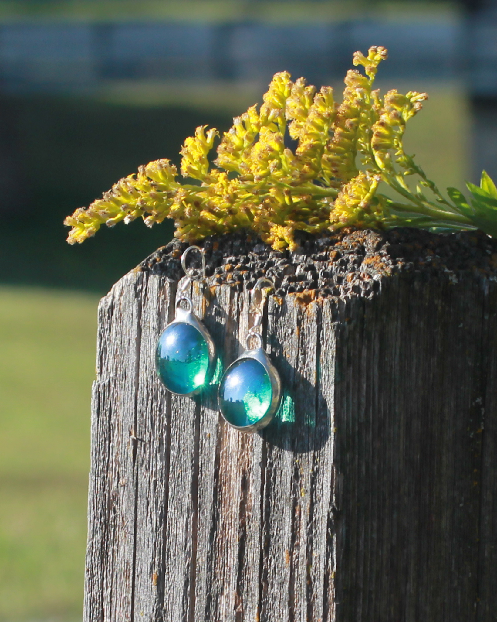 Flathead Teal Earrings